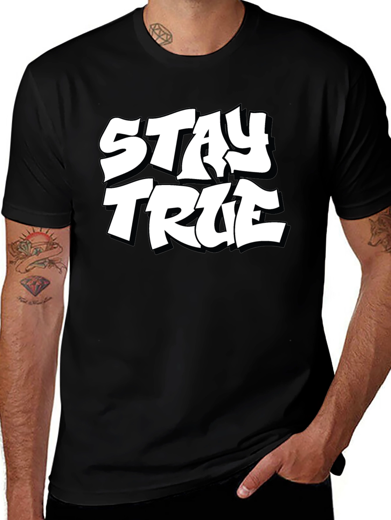 Variant 19 of Stay True Graphic T-Shirt - Bold Statement Tee
