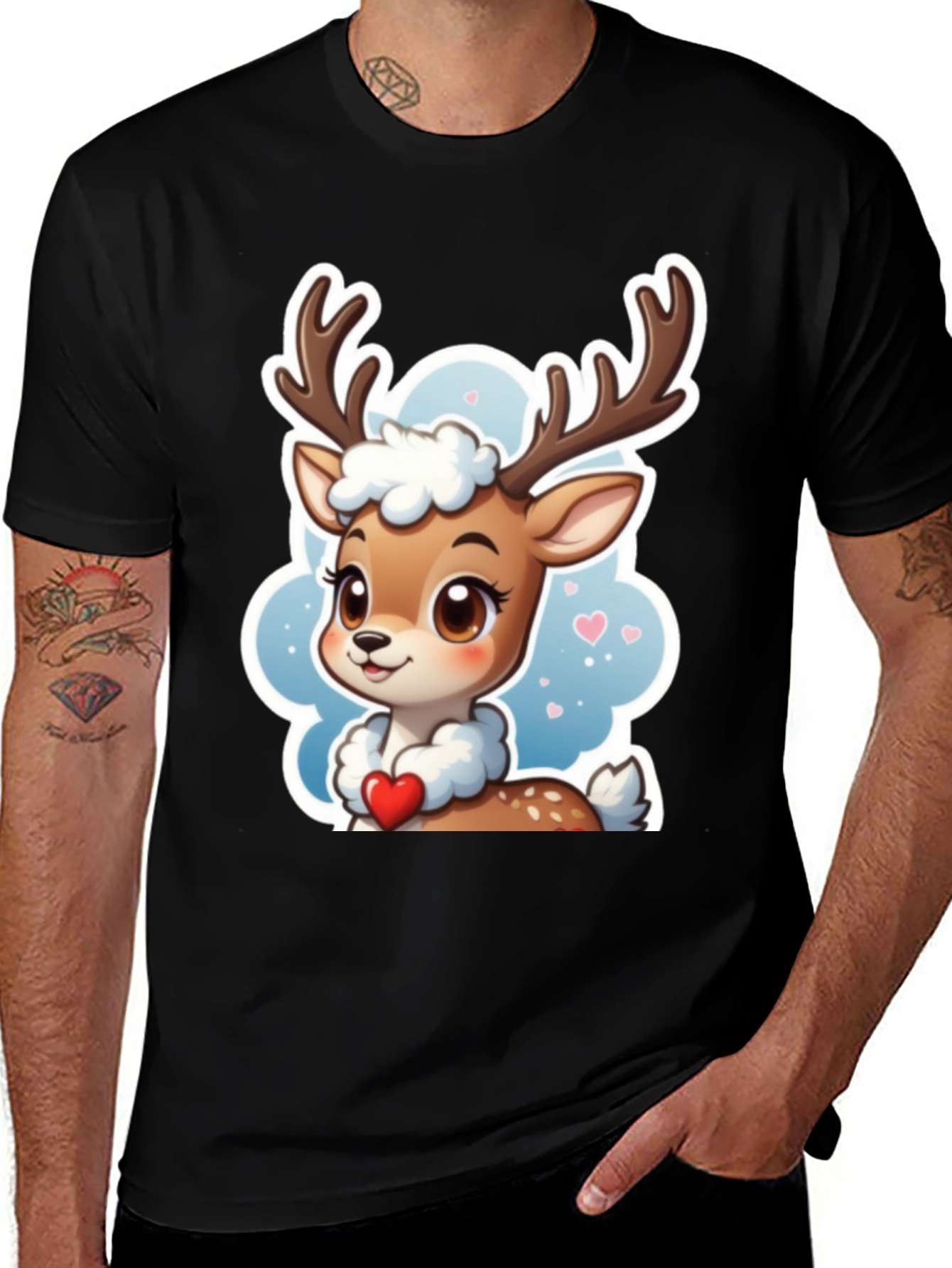 Variant 7 of Cute Deer Heart Tee