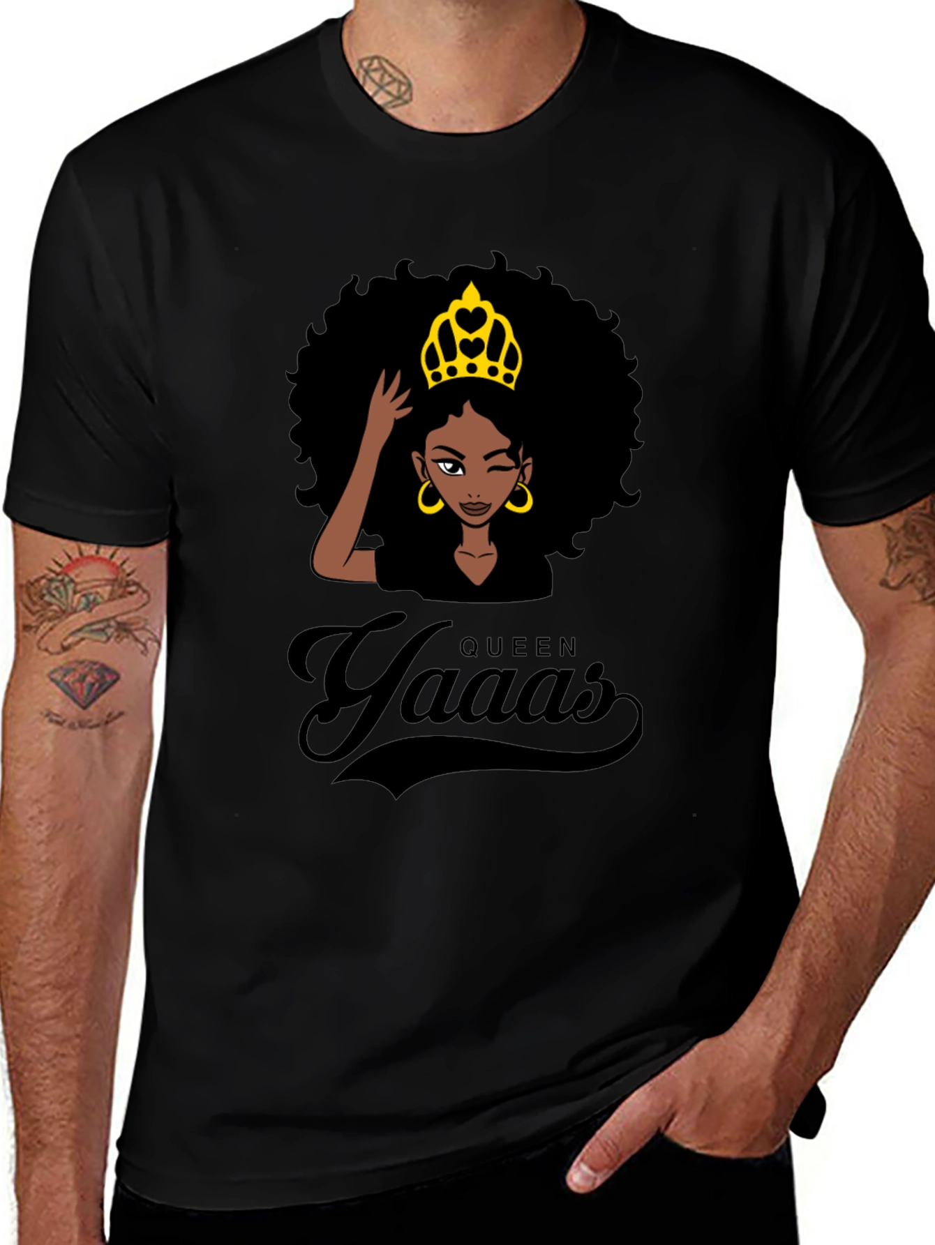 Variant 22 of Queen Yaaas Black T-Shirt