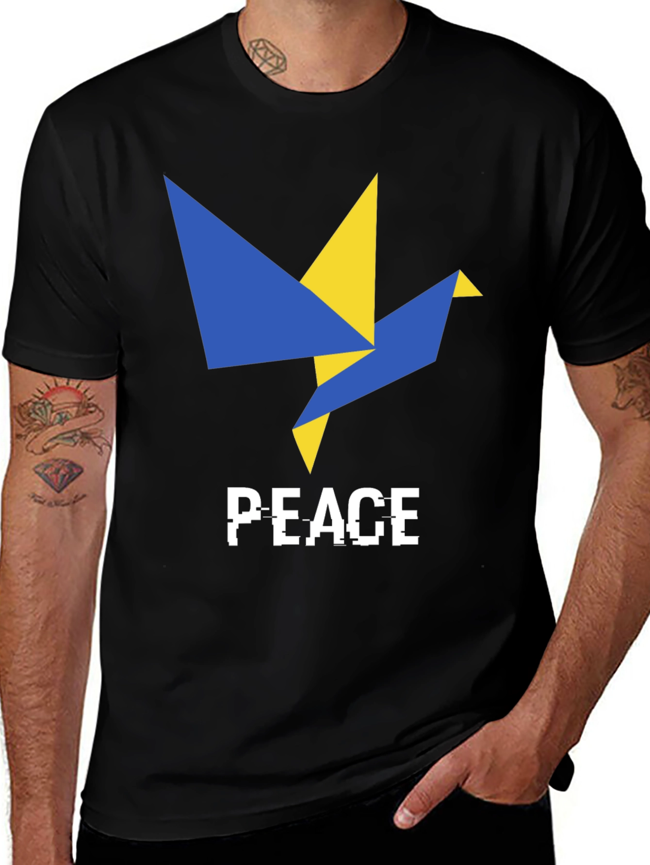 Variant 29 of Peace Dove Graphic T-Shirt - Ukraine Support