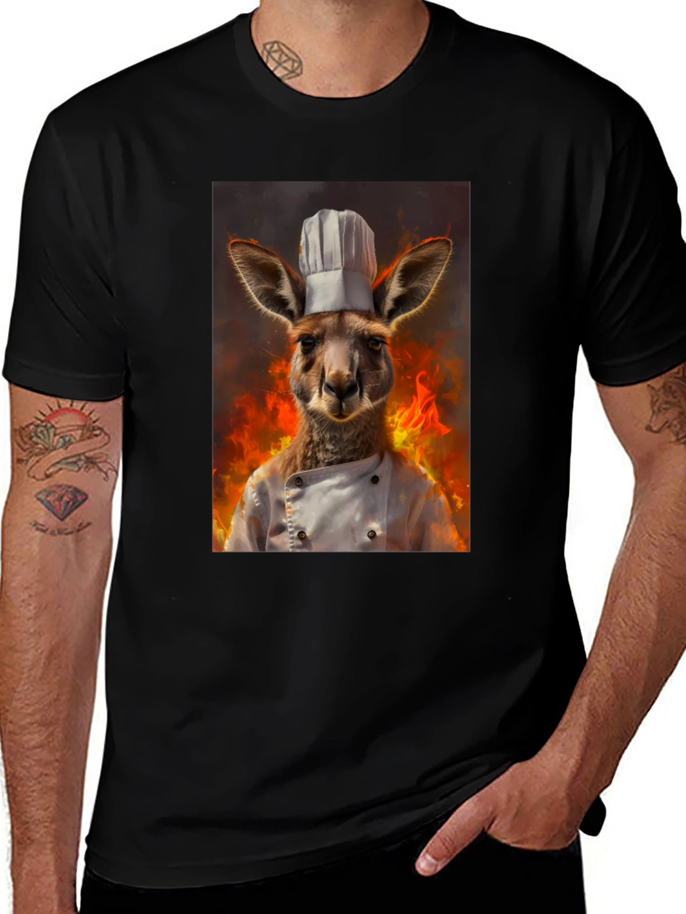 Variant 13 of Kangaroo Chef T-Shirt - Funny Animal Graphic Tee