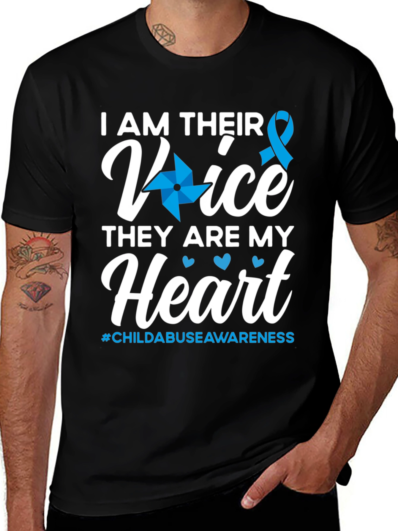 Child Abuse Awareness T-Shirt - I am Their Voice