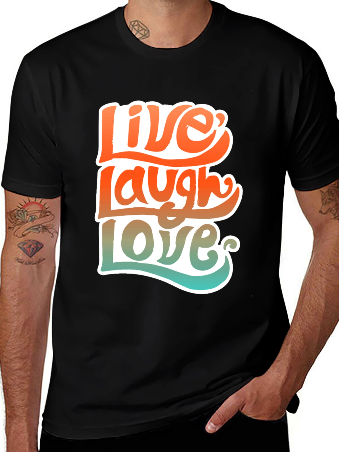 Variant 30 of Live Laugh Love Graphic Tee - Comfort Fit
