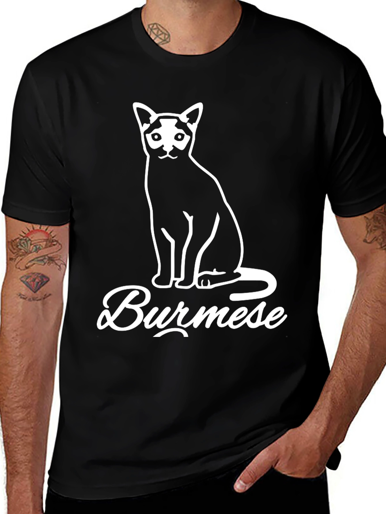 Variant 4 of Burmese Cat Graphic Tee