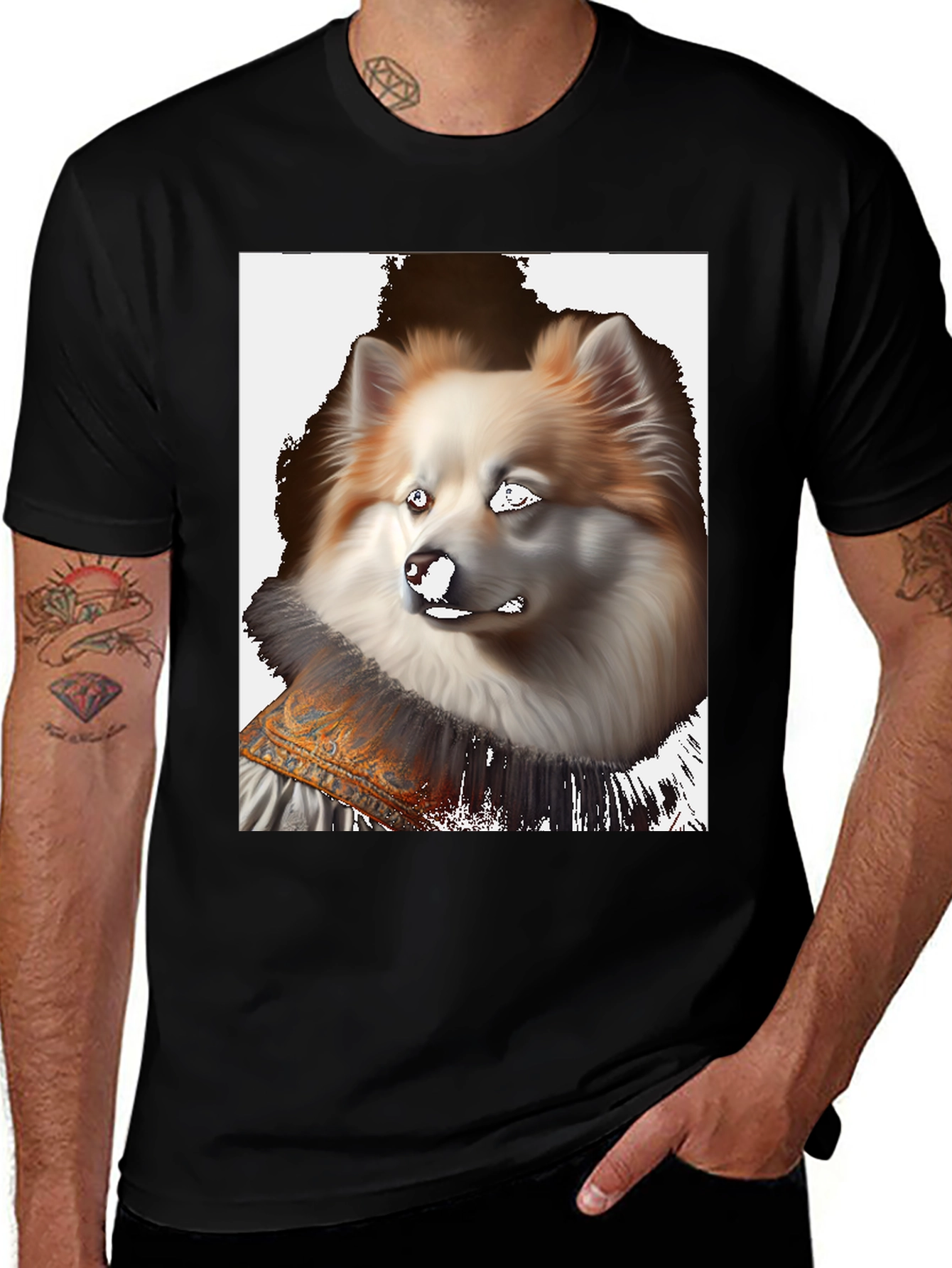Variant 14 of Dog Renaissance T-Shirt - Unique Artistic Design