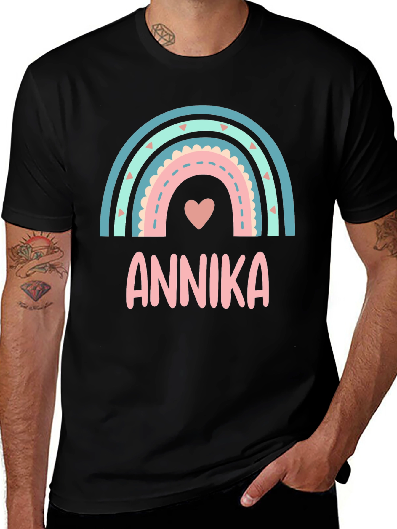 Variant 18 of Annika Rainbow Personalized Kids T-Shirt