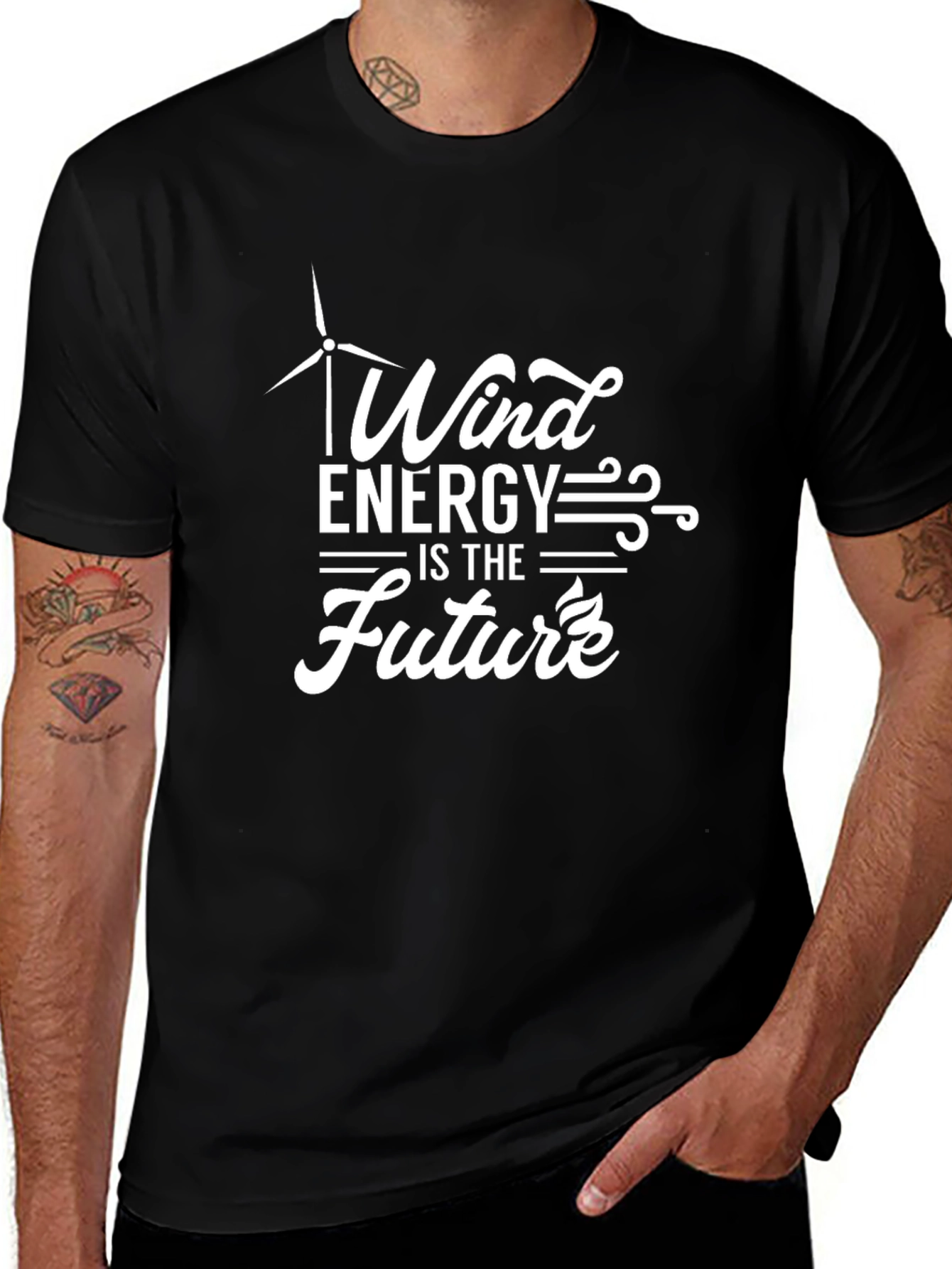 Variant 19 of Wind Energy Future T-Shirt - Eco-Friendly Fashion