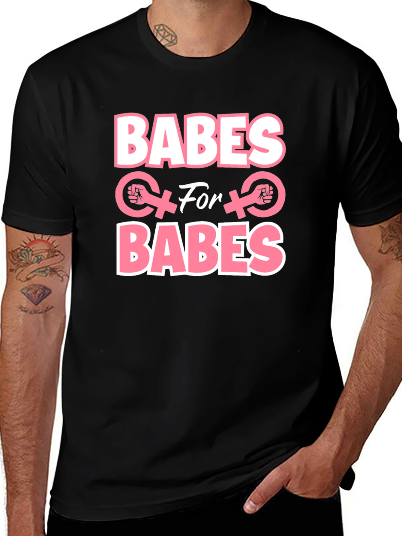Variant 2 of Babes for Babes Feminist T-Shirt