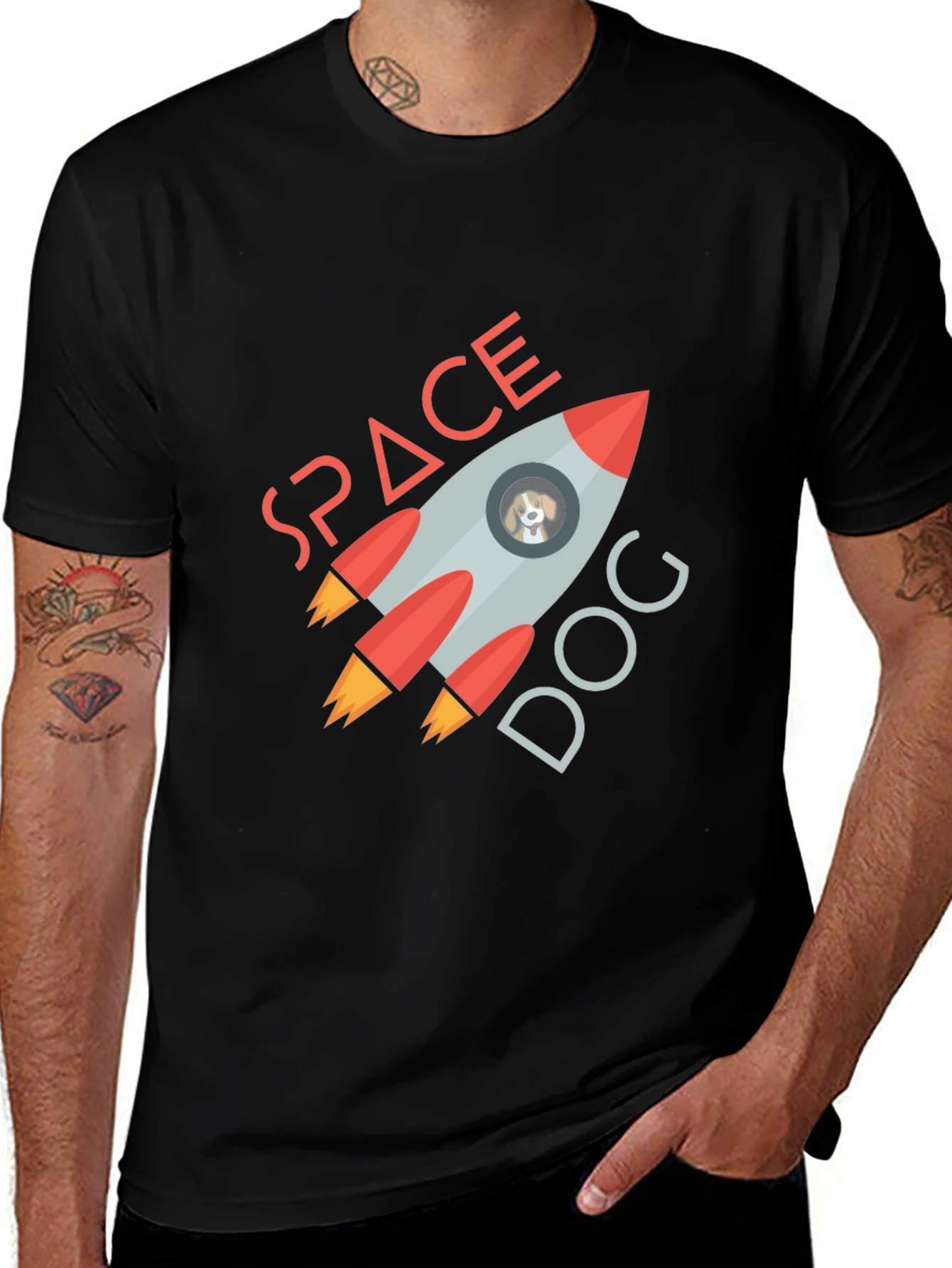 Space Dog T-Shirt - Rocket Adventure