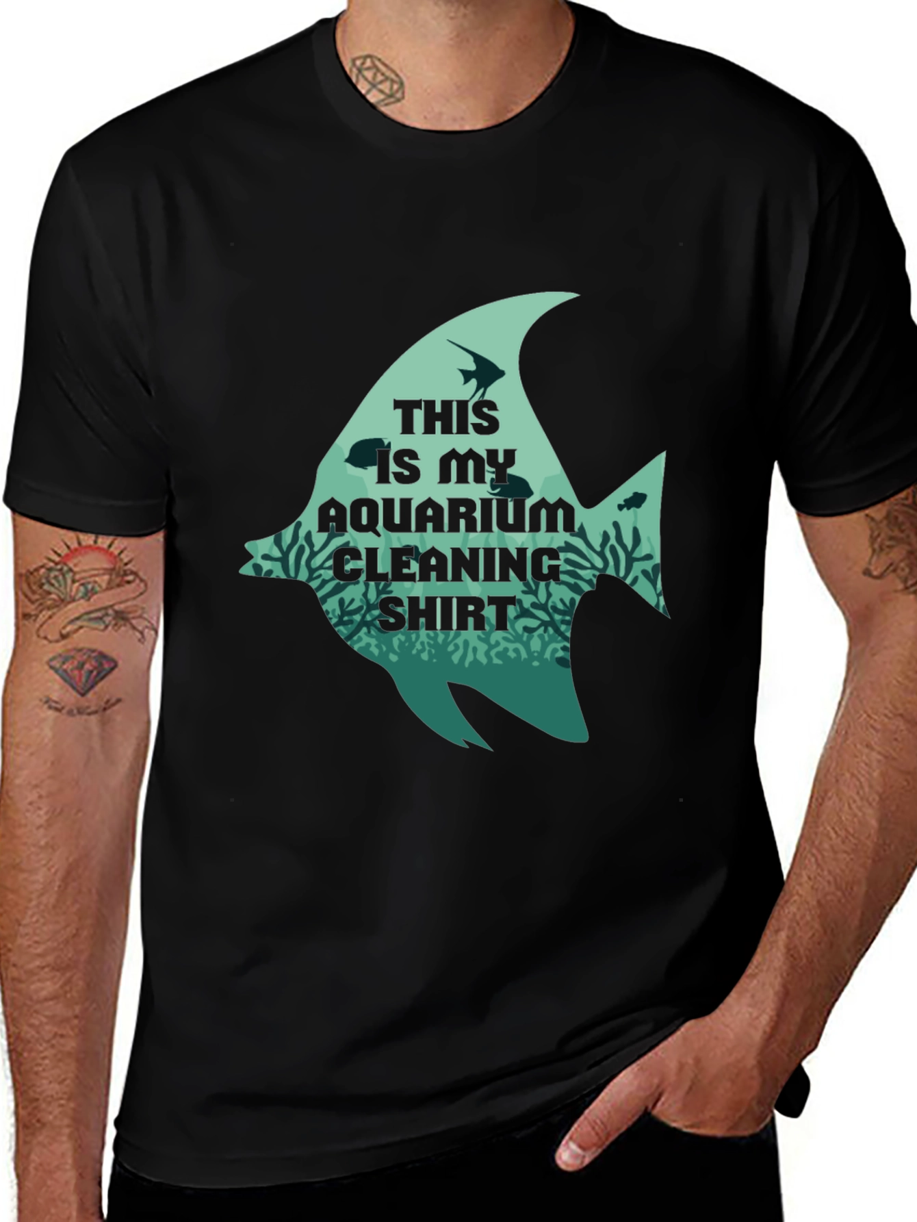 Aquarium Cleaning Shirt - Fish Design T-Shirt