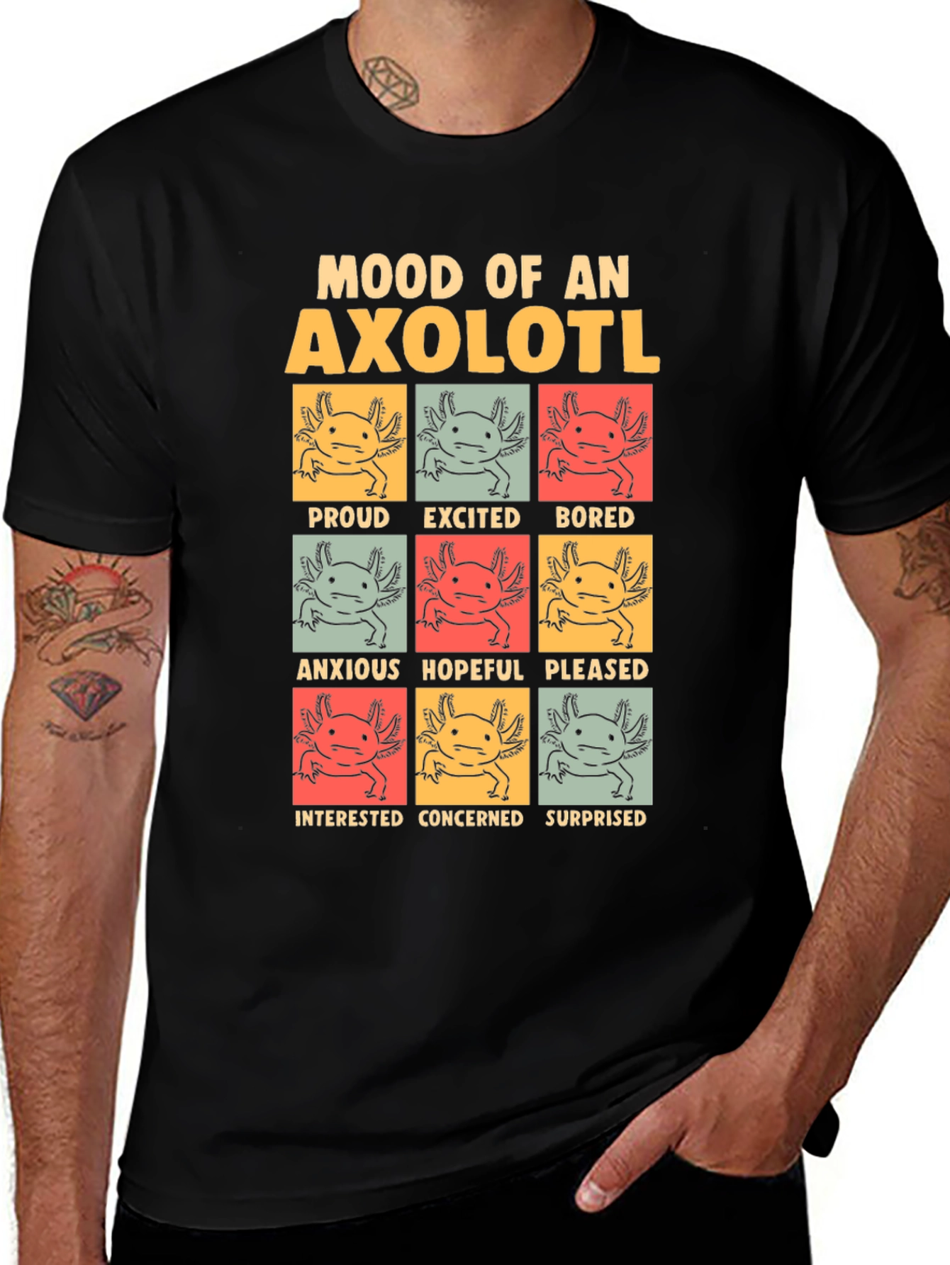 Variant 16 of Mood of an Axolotl Black T-Shirt