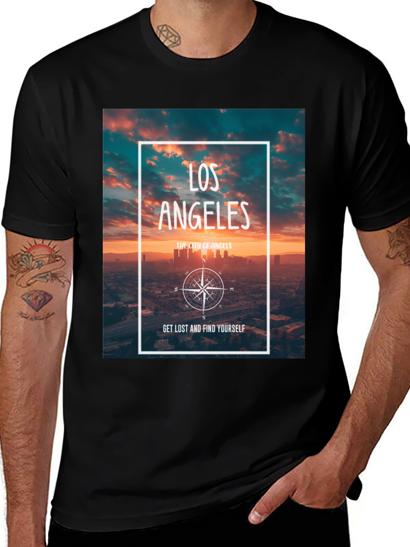 Los Angeles Graphic T-Shirt - City of Angels Travel Tee
