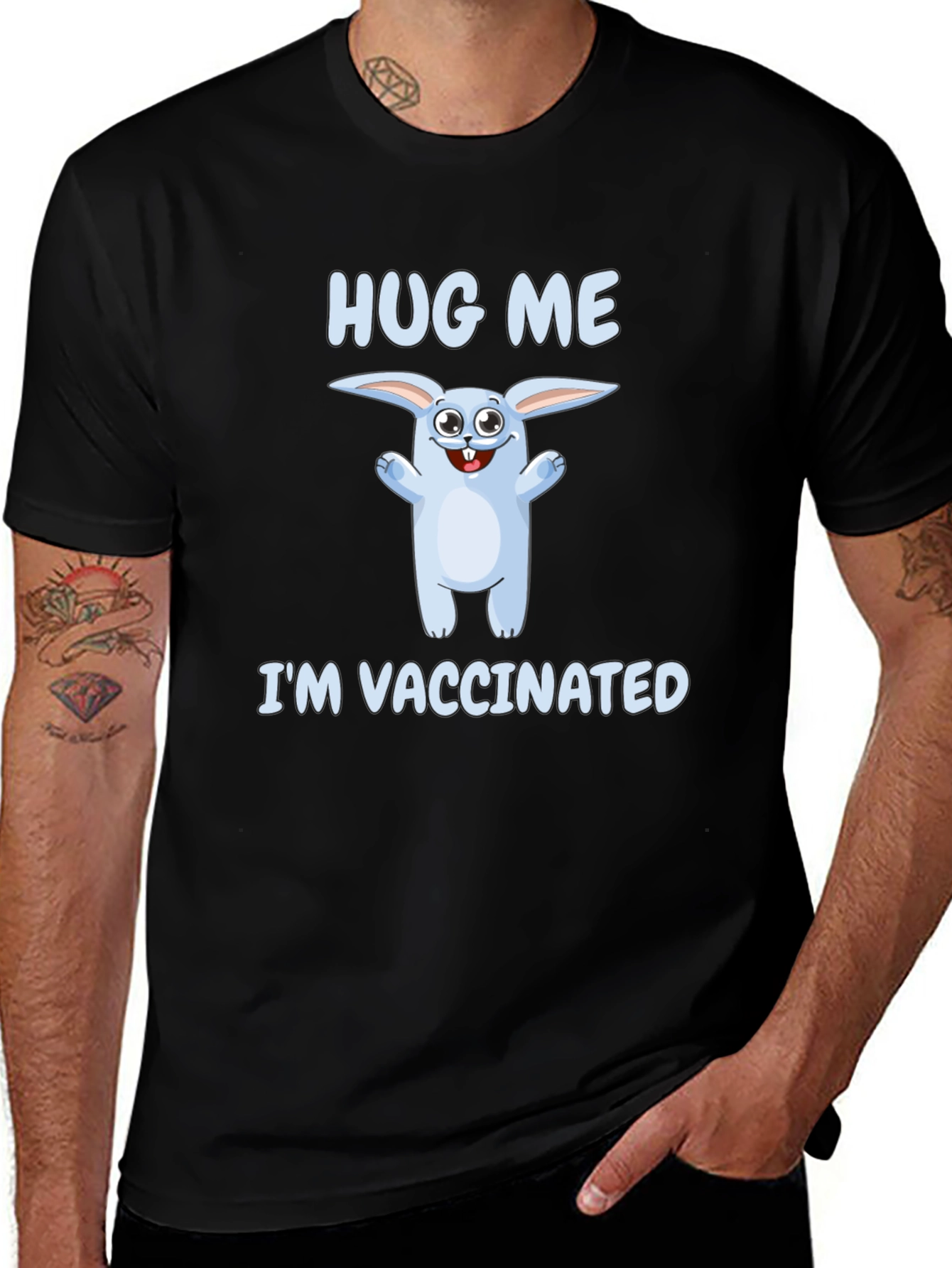 Variant 29 of Hug Me I'm Vaccinated T-Shirt