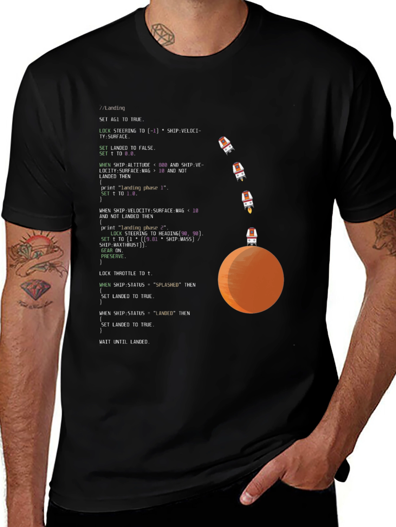 Space Lander Code T-Shirt