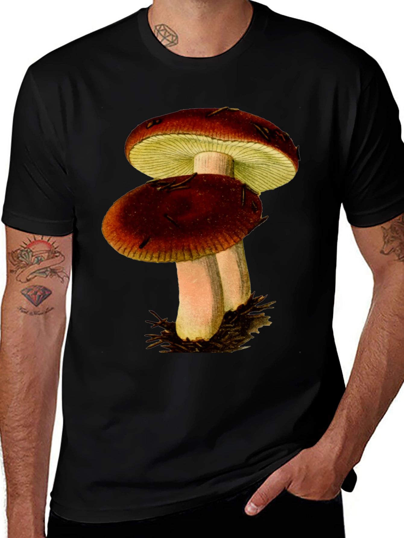 Variant 4 of Mushroom Graphic T-Shirt - Nature Inspired Tee