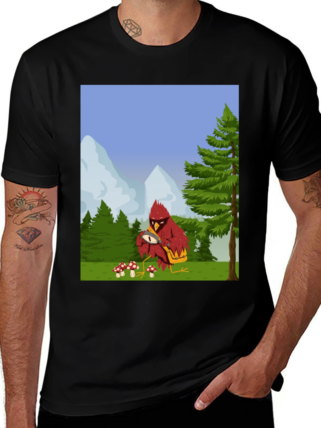 Variant 7 of Cartoon Bird Graphic T-Shirt