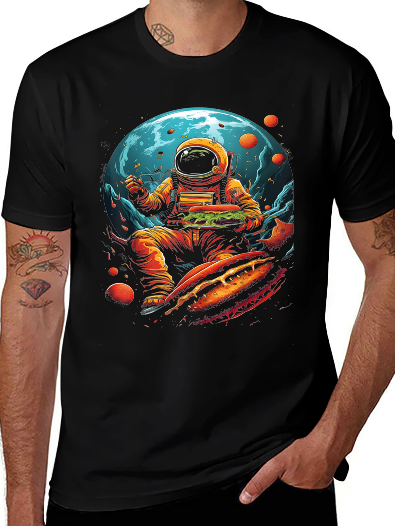 Variant 18 of Astronaut Sandwich Graphic Tee