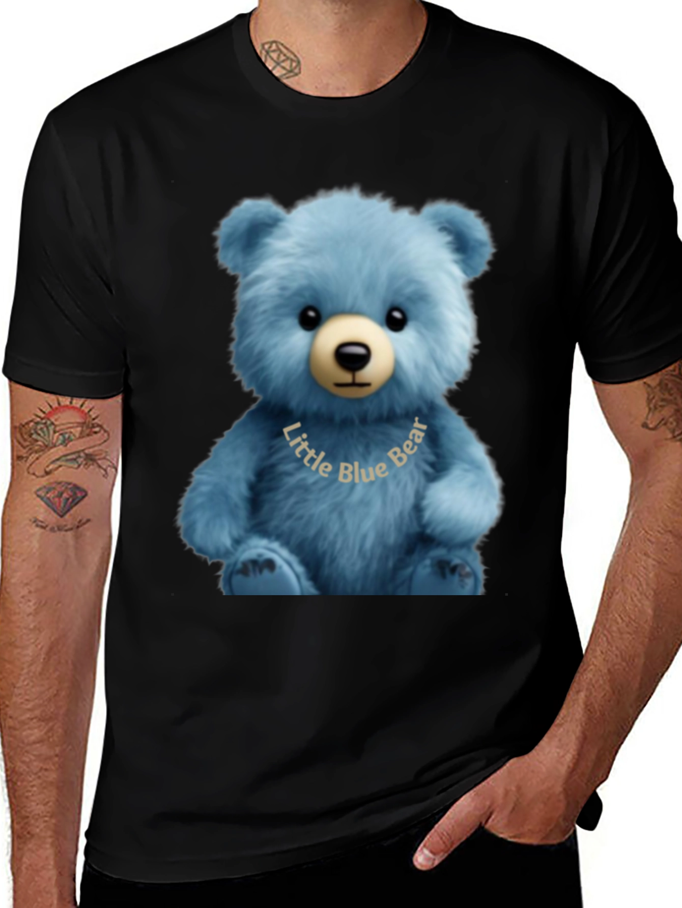 Little Blue Bear Graphic T-Shirt