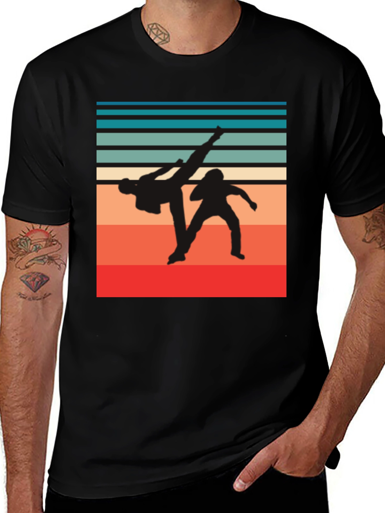 Variant 21 of Retro Martial Arts Graphic T-Shirt