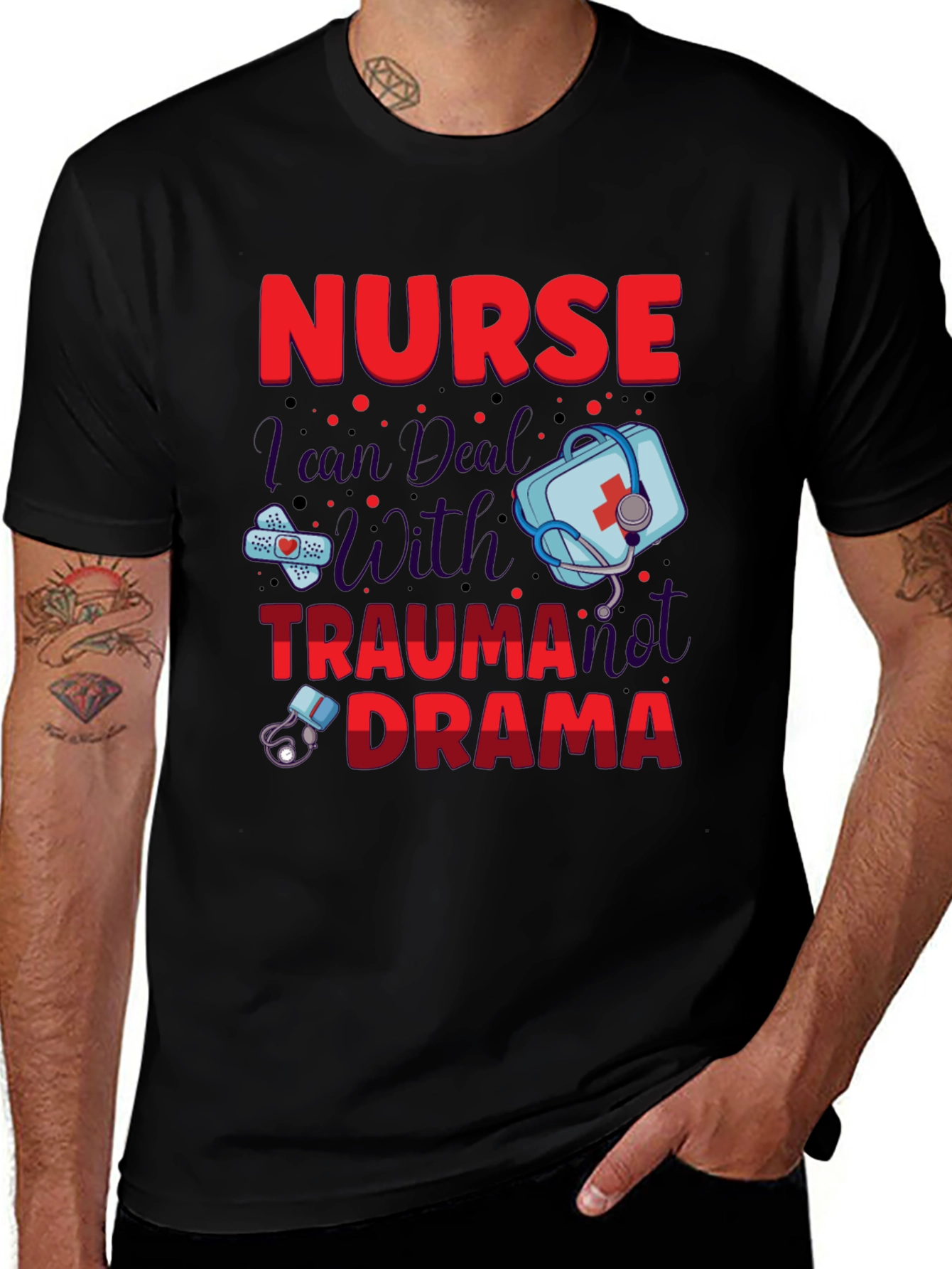 Nurse Trauma Not Drama Graphic T-Shirt
