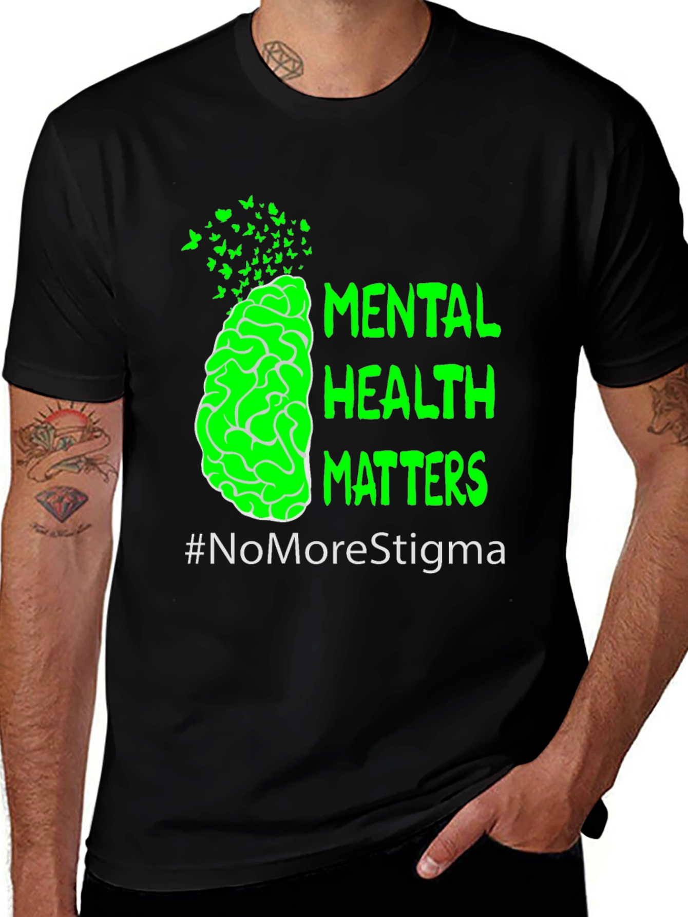 Variant 21 of Mental Health Matters T-Shirt #NoMoreStigma