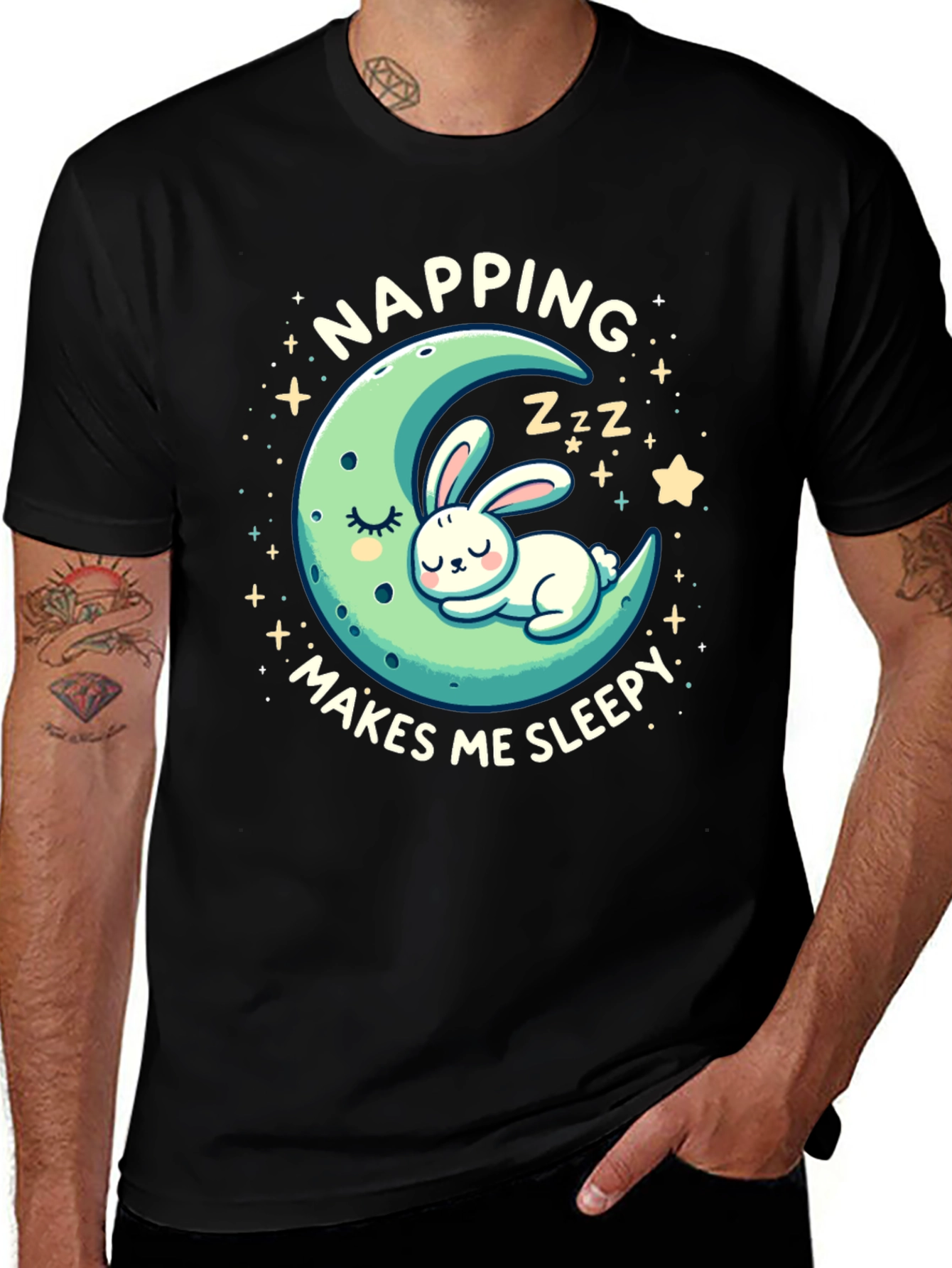Variant 19 of Napping Bunny Tee - Makes Me Sleepy!