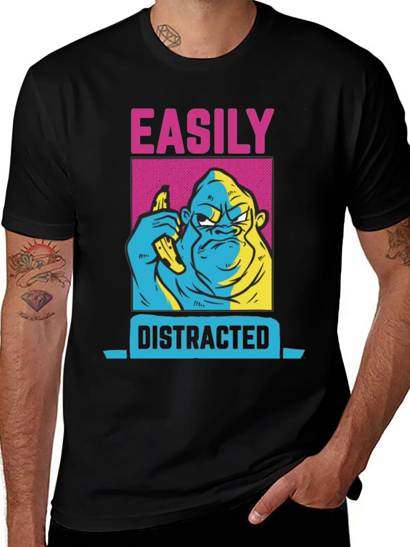 Variant 30 of Easily Distracted Gorilla T-Shirt