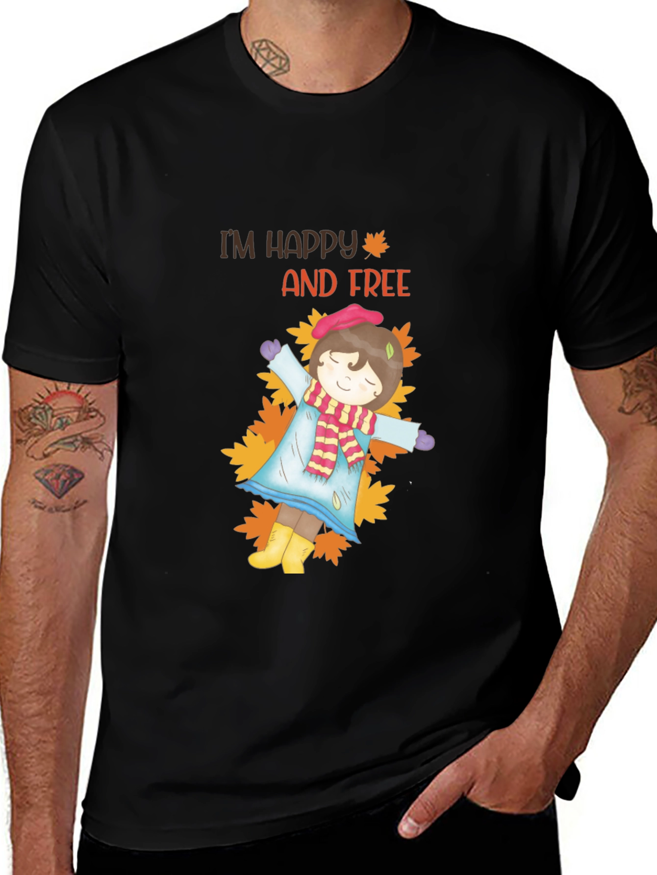 Variant 28 of Happy and Free Fall T-Shirt