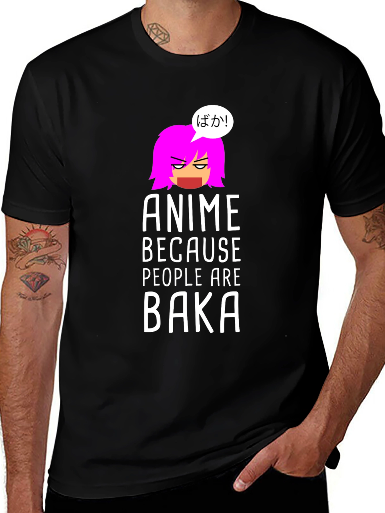 Variant 11 of Anime Because People Are Baka T-Shirt