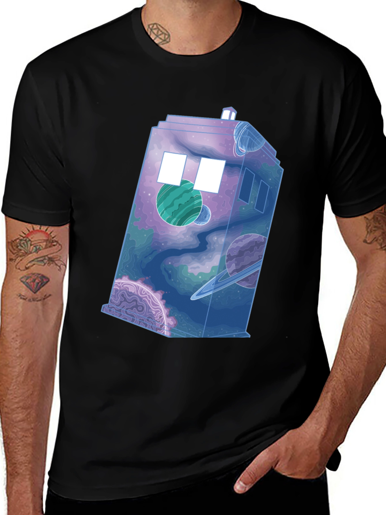 Cosmic Tardis T-Shirt - Space Adventure