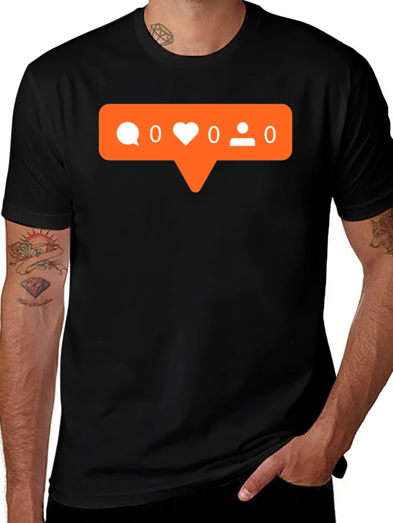 Variant 17 of Social Media Graphic Tee - Black