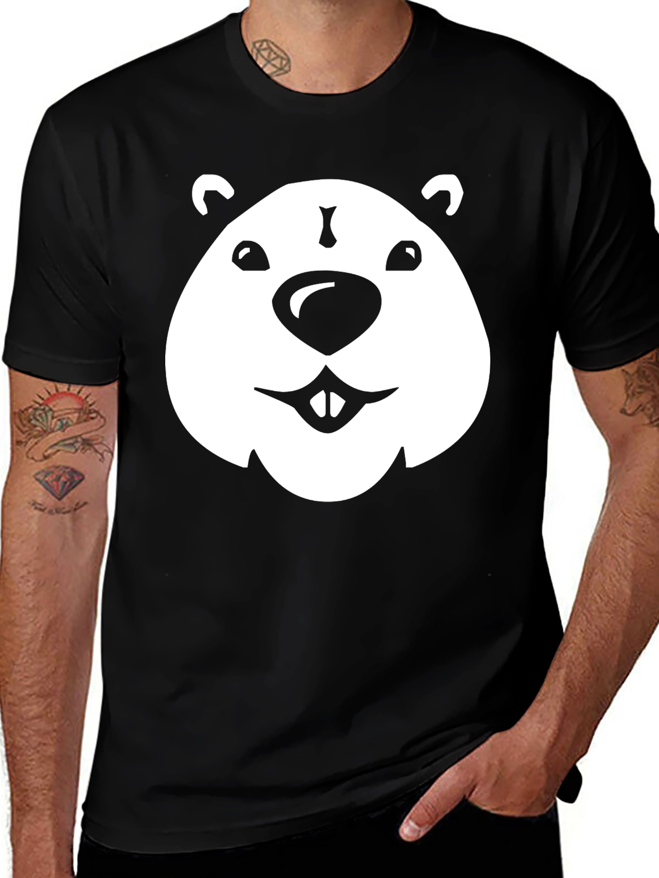 Variant 29 of Funny Beaver Graphic T-Shirt - Casual Tee