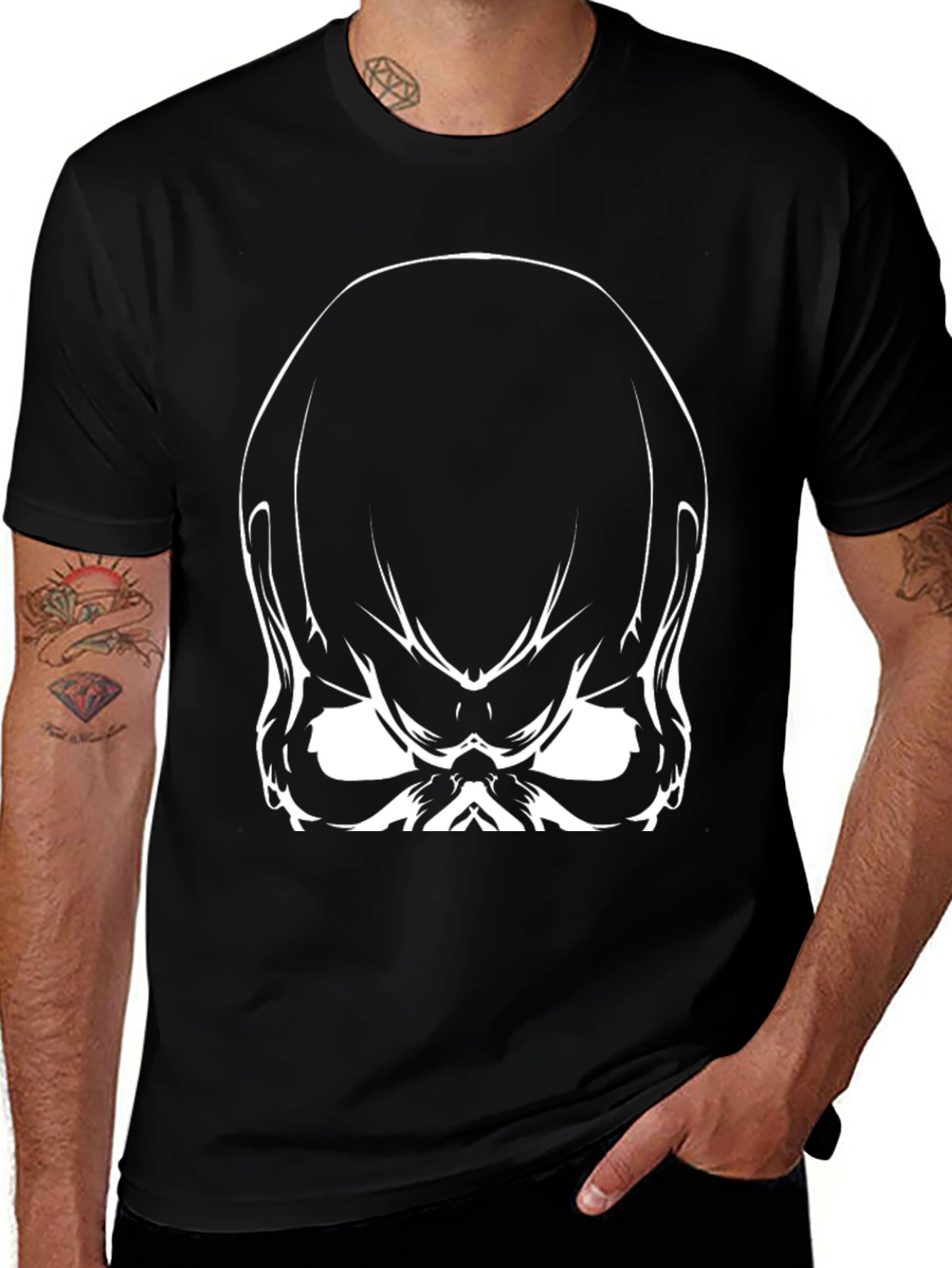 Variant 24 of Skull Graphic Black T-Shirt