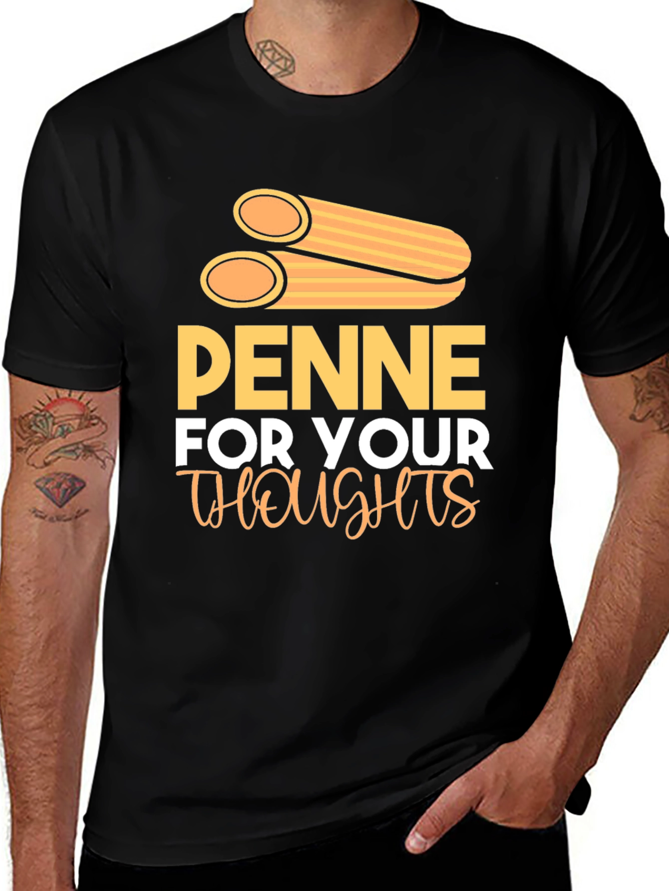 Variant 14 of Penne For Your Thoughts Funny T-Shirt