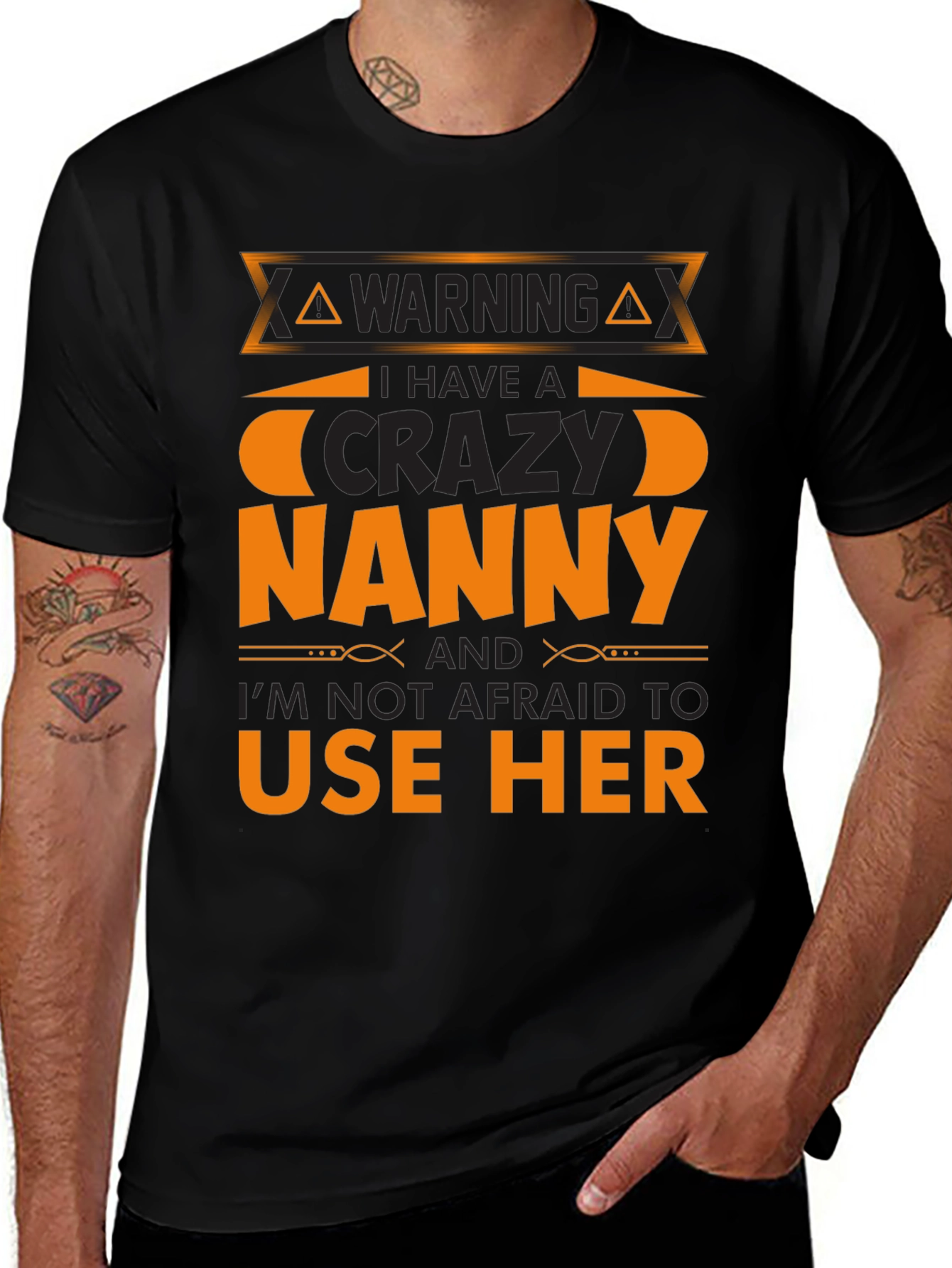 Variant 11 of Warning: Crazy Nanny Graphic Tee