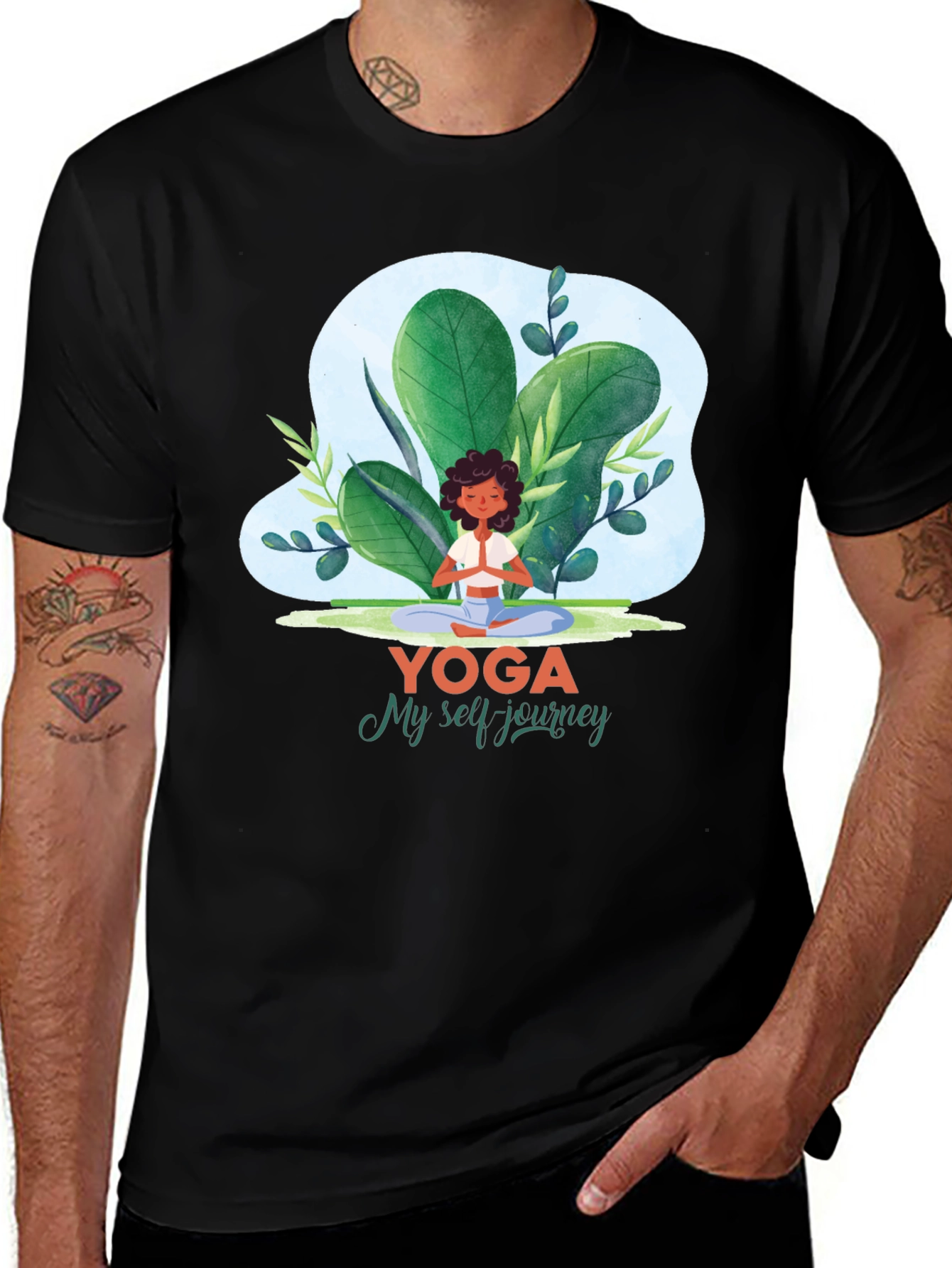 Variant 2 of Yoga Journey Graphic Tee - Meditate in Style!