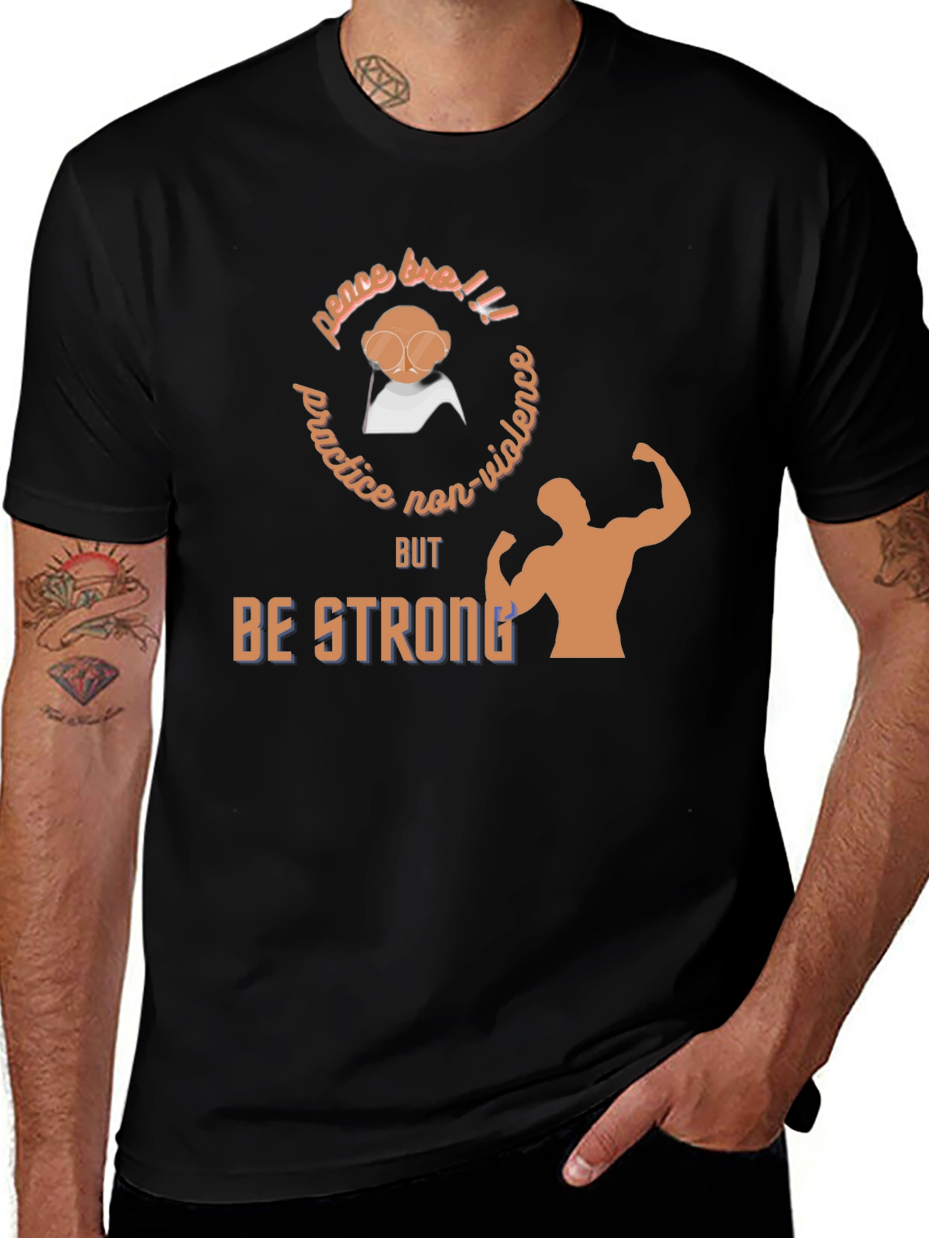 Variant 20 of Practice Non-Violence But Be Strong T-Shirt