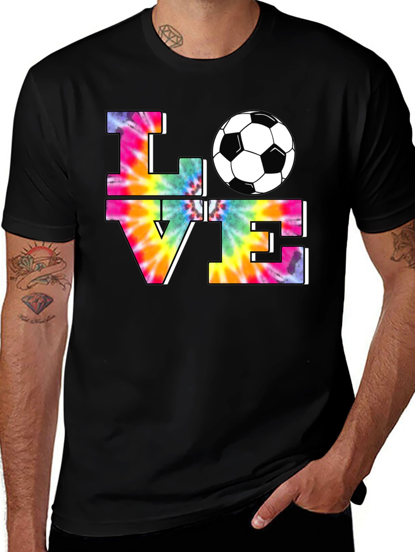 Variant 7 of Love Soccer Tie Dye Graphic T-Shirt