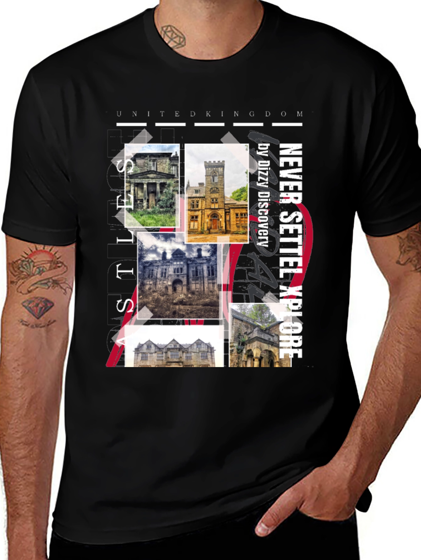Variant 23 of United Kingdom Castles Graphic Tee
