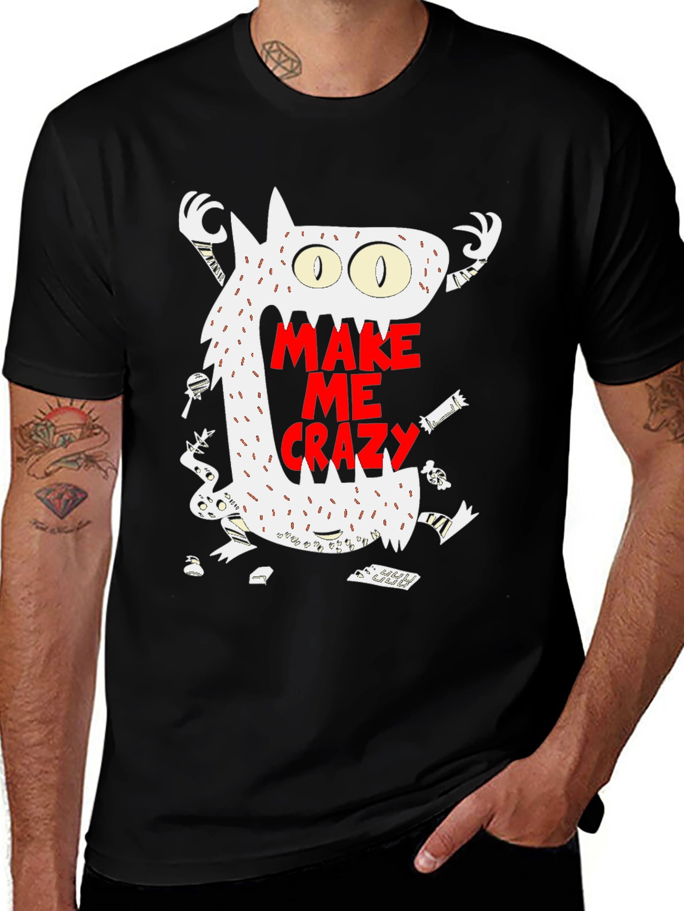Variant 8 of Make Me Crazy Graphic T-Shirt - Black