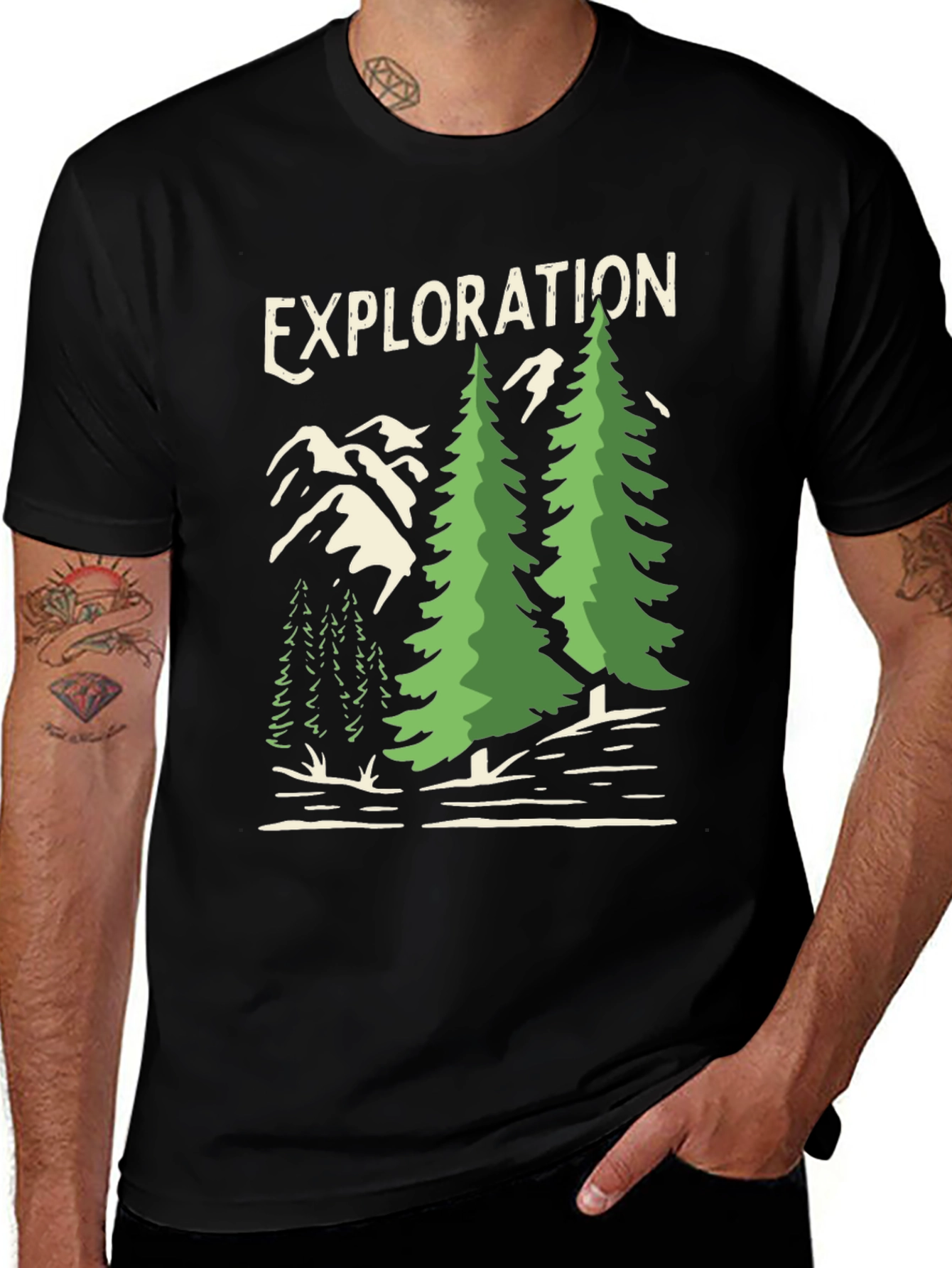 Variant 17 of Exploration Graphic T-Shirt - Nature Adventure Tee