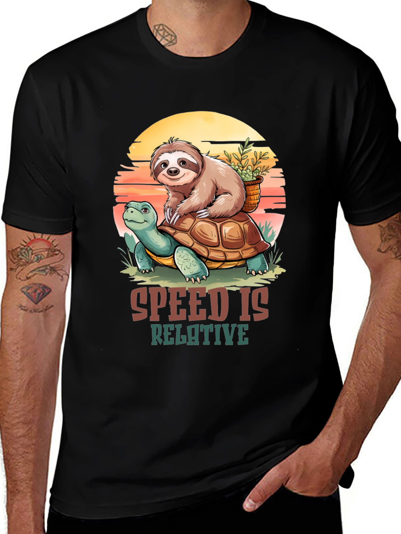 Variant 9 of Sloth Turtle Speed is Relative T-Shirt