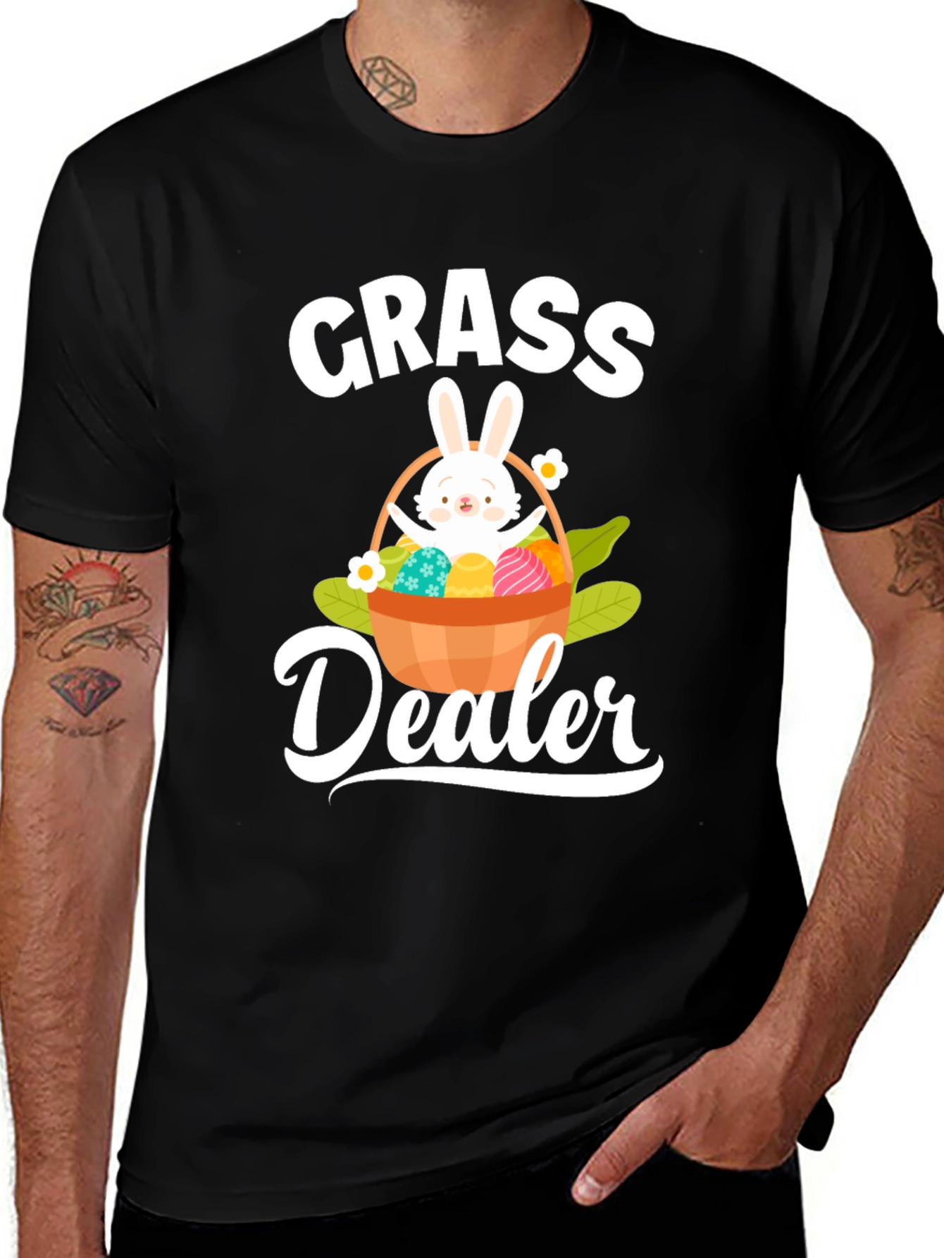 Variant 16 of Funny Easter Grass Dealer Graphic T-Shirt