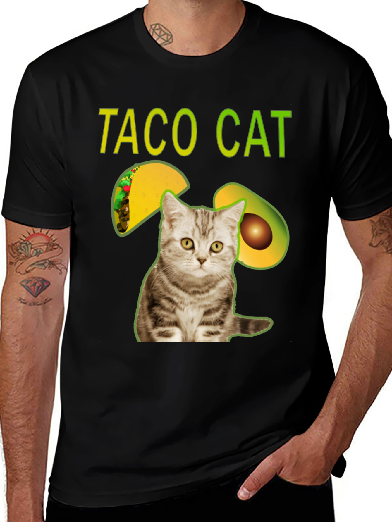 Variant 17 of Taco Cat T-Shirt - Funny Graphic Tee for Cat Lovers
