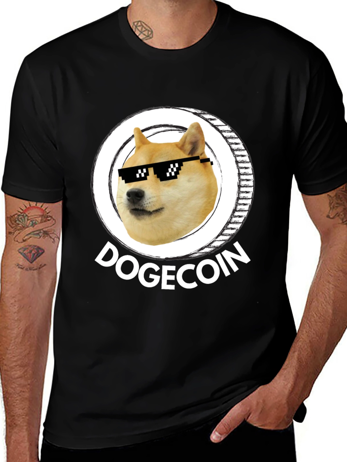 DogeCoin Meme T-Shirt - Crypto Doge to the Moon!