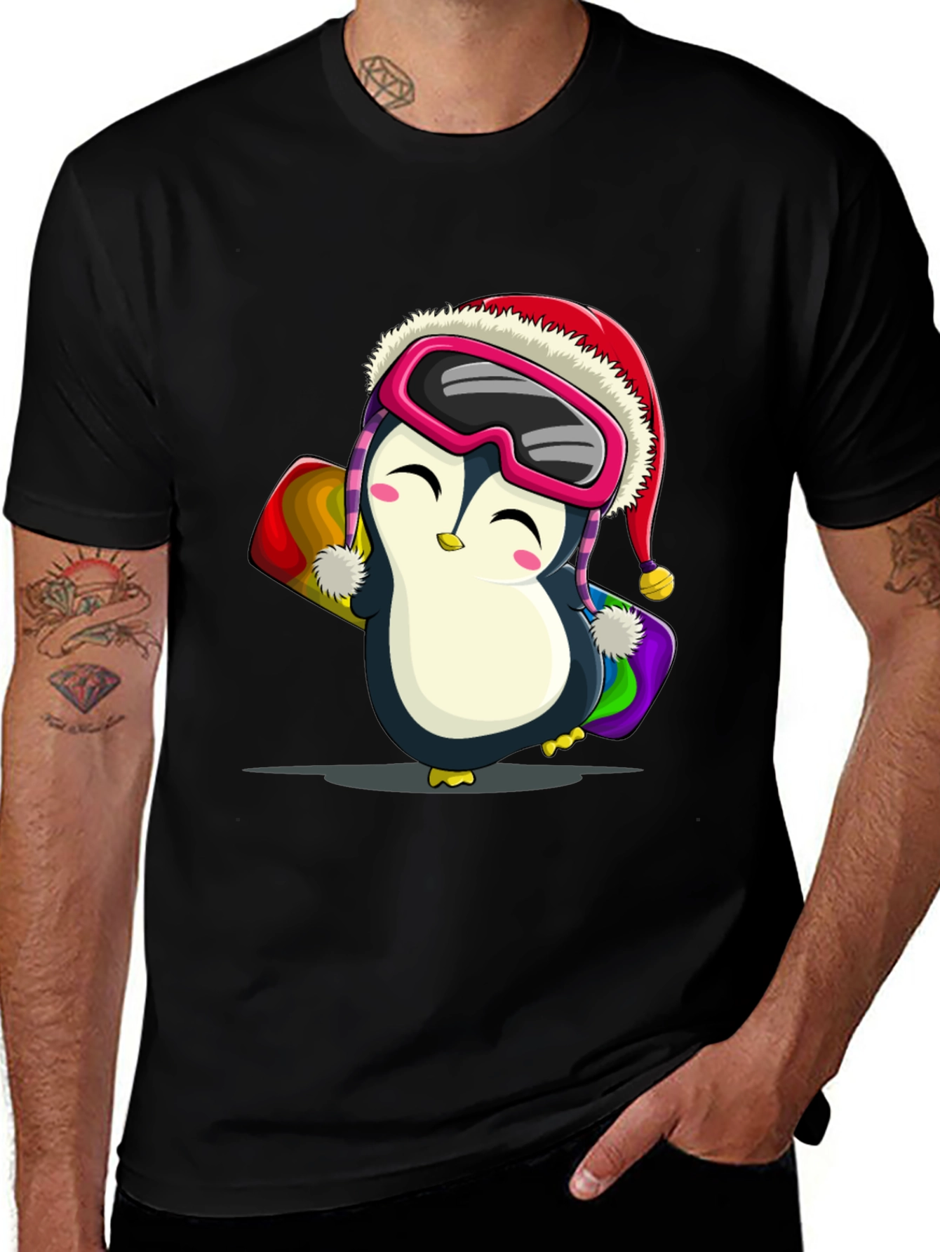 Variant 6 of Penguin Snowboarder Graphic Tee