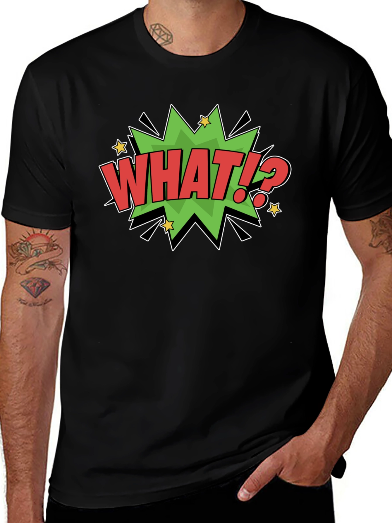 Variant 19 of What!? Comic Style Graphic T-Shirt