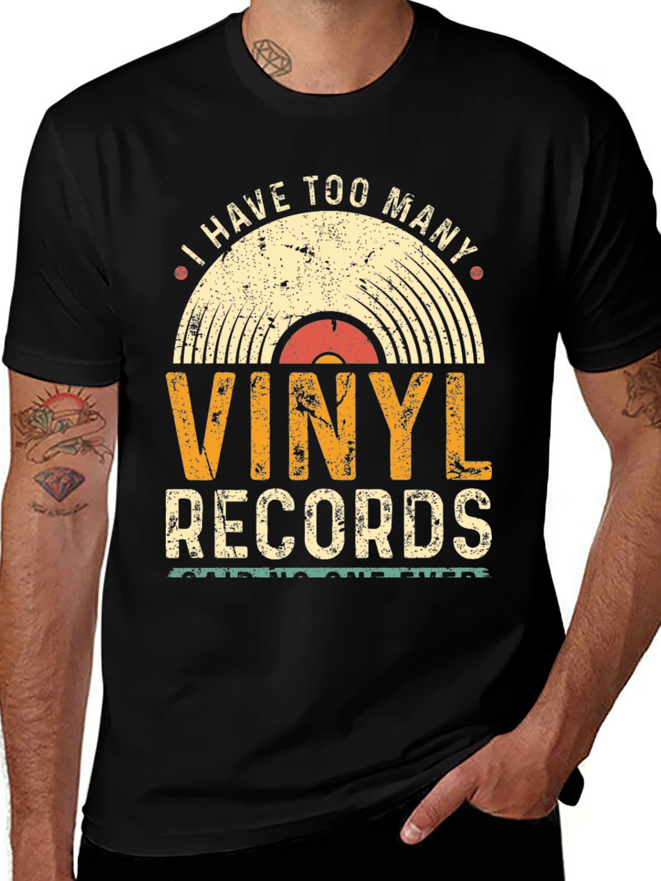 Variant 14 of Vinyl Records T-Shirt - Music Lover Tee