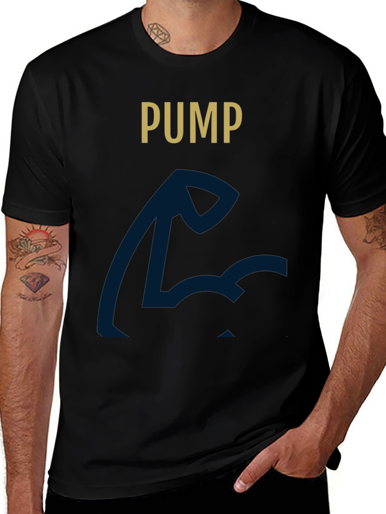 PUMP Muscle Graphic T-Shirt - Bodybuilding Gym Wear