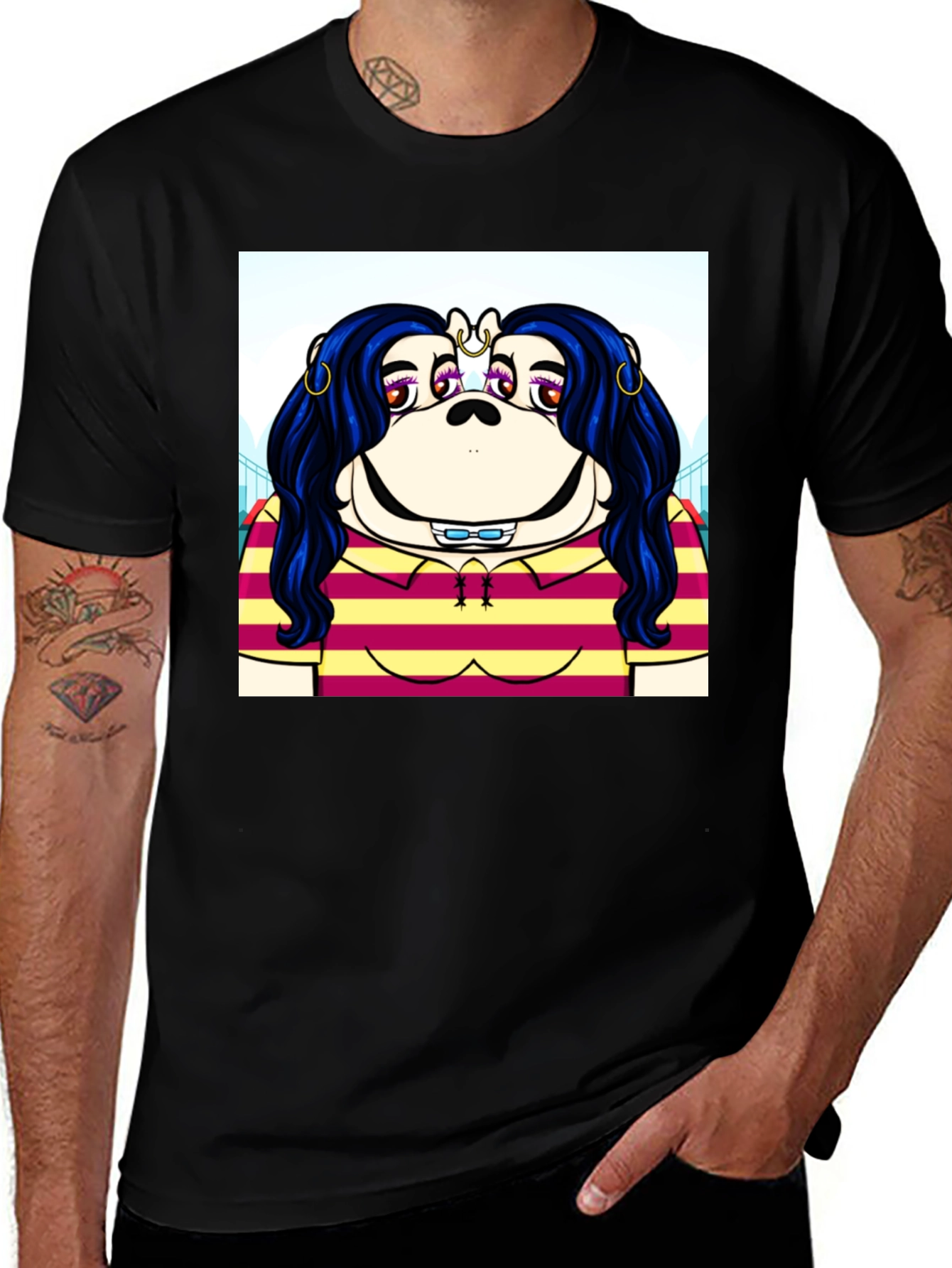 Variant 5 of Cartoon Dog Character Graphic Tee